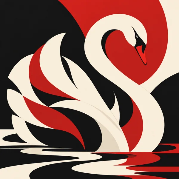 Abstract White Swan design
