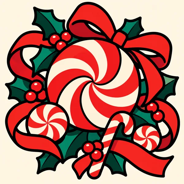 Christmas Candy Swirl design