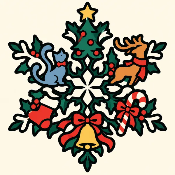 Christmas Snowflake Mandala design