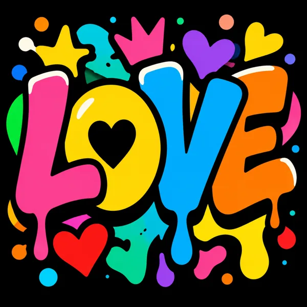 Colorful Love Letters design