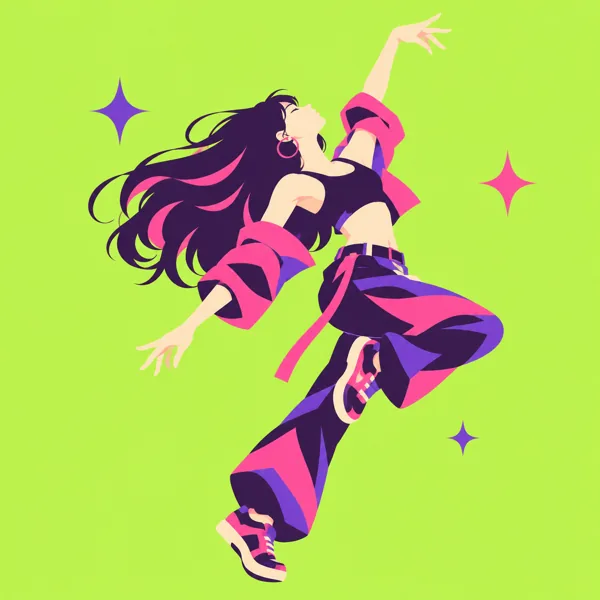 Dancing Woman Pop Art design