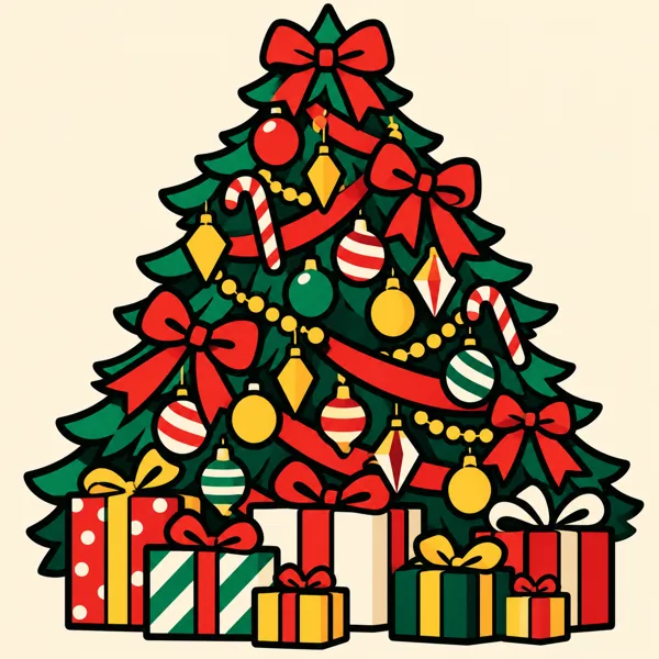Decorated Christmas Tree design
