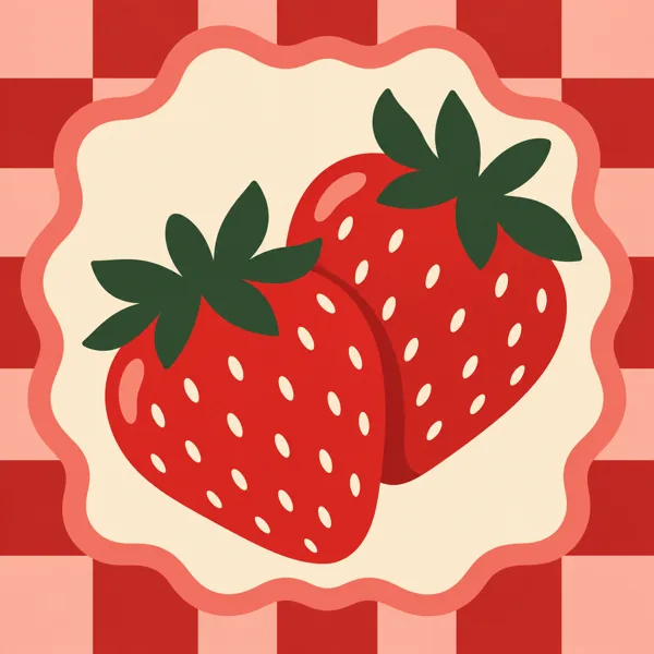Fresh Red Strawberries design