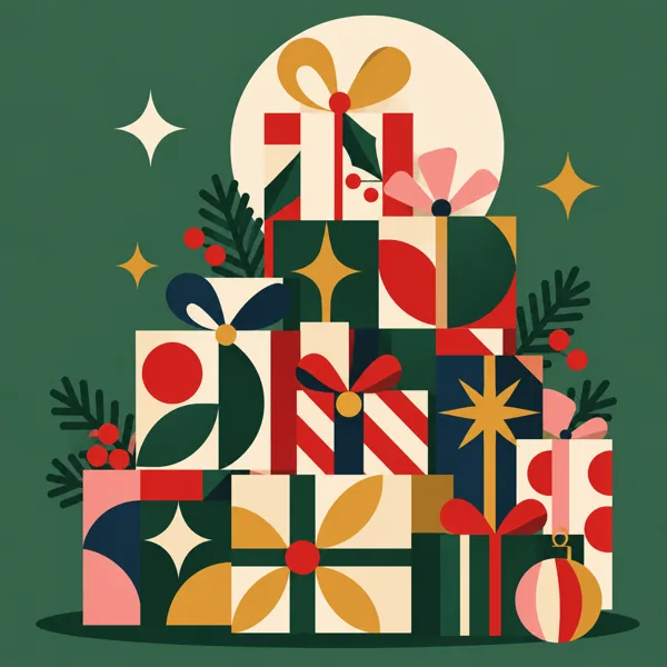 Geometric Christmas Gifts design