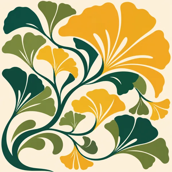 Golden Ginkgo Leaves design