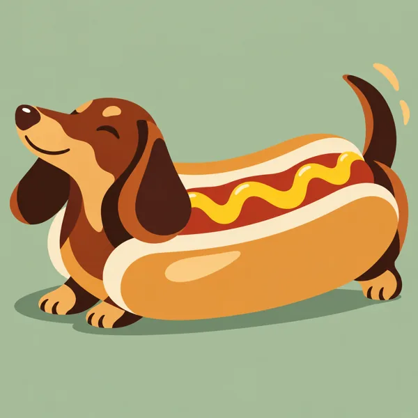 Hot Dog Dachshund design