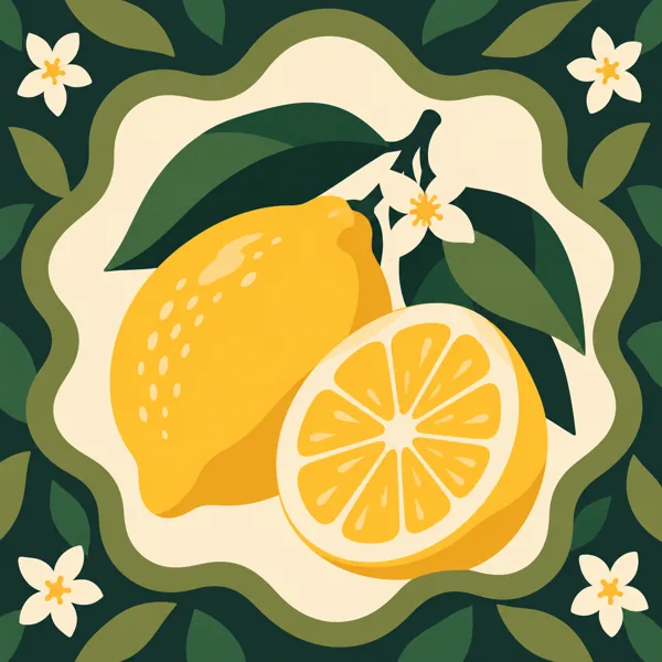 Lemon Fruit Blossom design