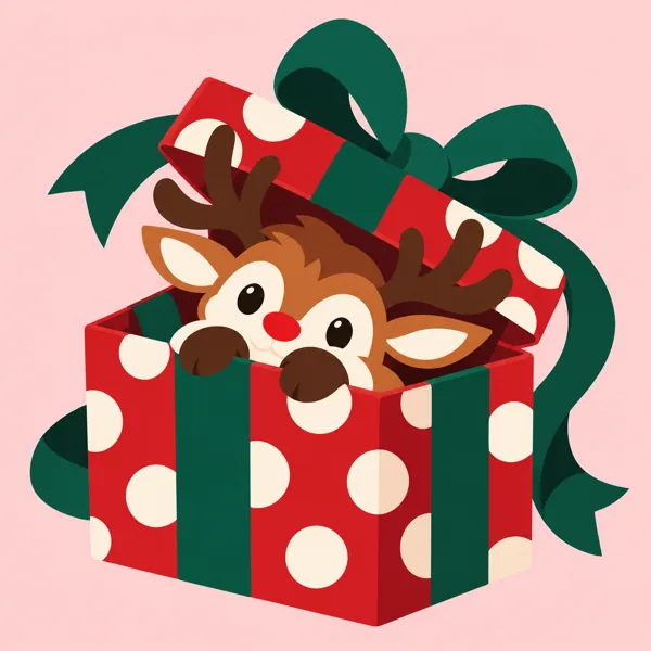 Reindeer Gift Box design