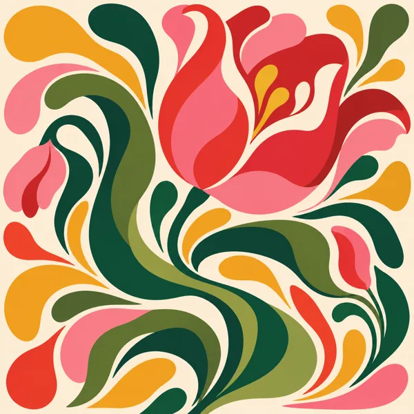 Swirling Abstract Flower design