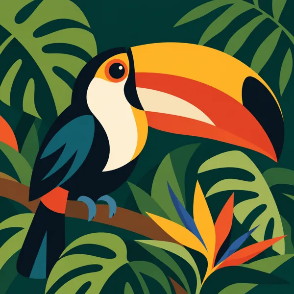 Tropical Toucan Portrait design