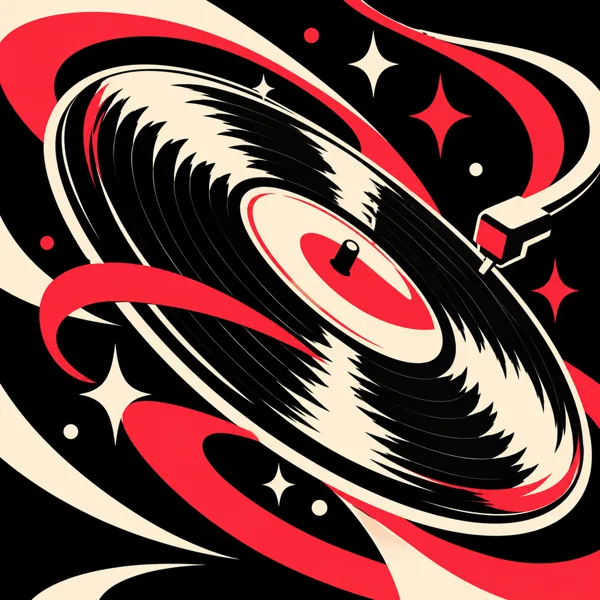 Vinyl Record Pop Art design